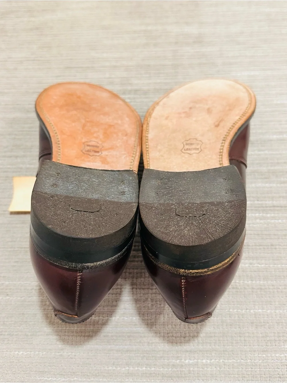 O'Sullivan Executive Imperials Shoes Mens 8,5Leather Loafer Slip On Burgundy USA